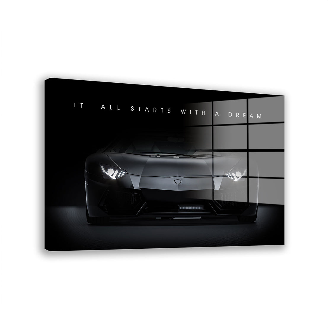 Motivation Auto Sportwagen Zitat Acrylglasbild Wandbild Bild Wanddeko Wohnzimmer XL