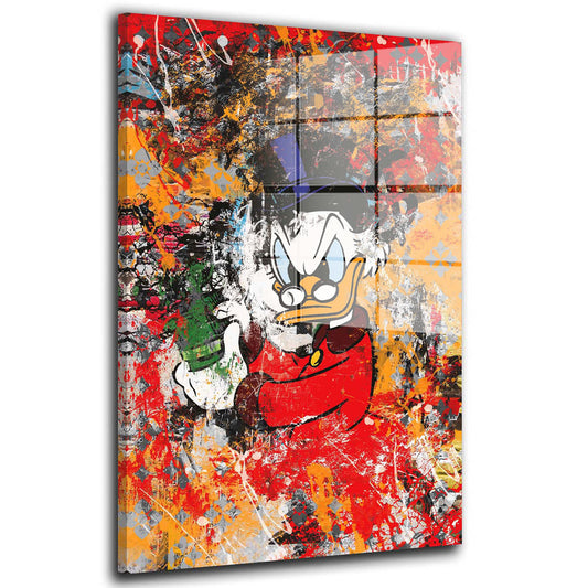 Pop Art Kunst abstrakt Duck Comic Acrylglasbild Wandbild Bild Wanddeko Wohnzimmer XL