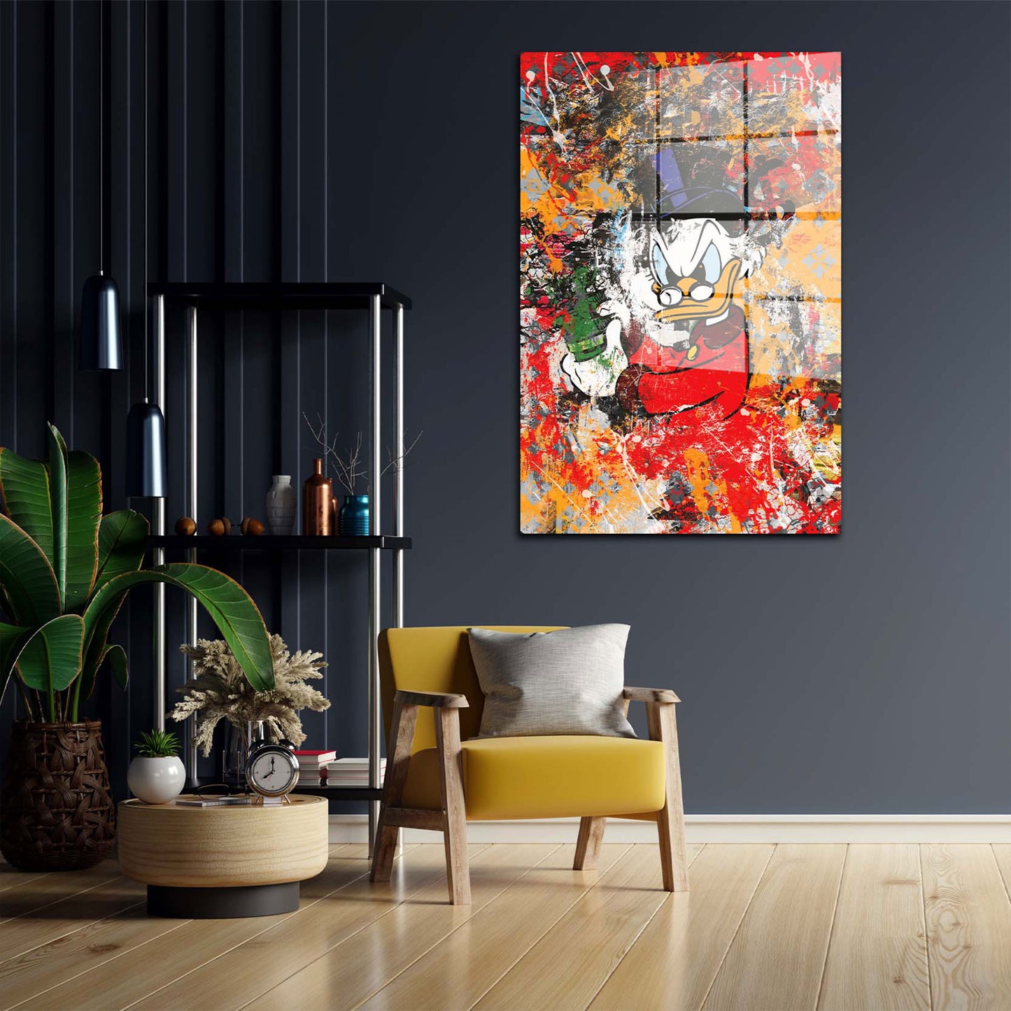 Pop Art Kunst abstrakt Duck Comic Acrylglasbild Wandbild Bild Wanddeko Wohnzimmer XL