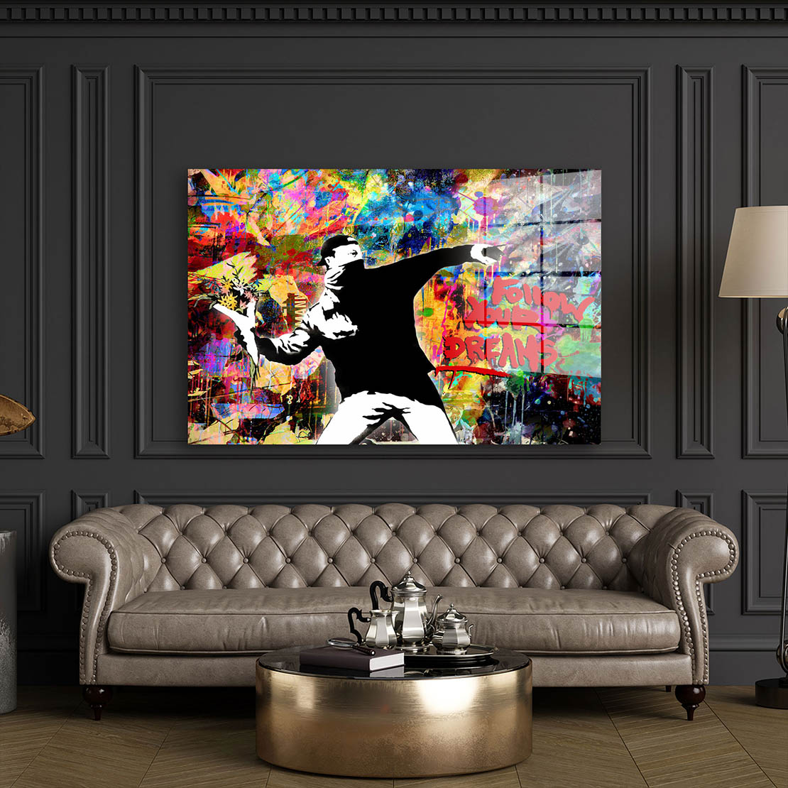 Pop Art Rebell Dreams Street Art Acrylglasbild Wandbild Bild Wanddeko Wohnzimmer XL
