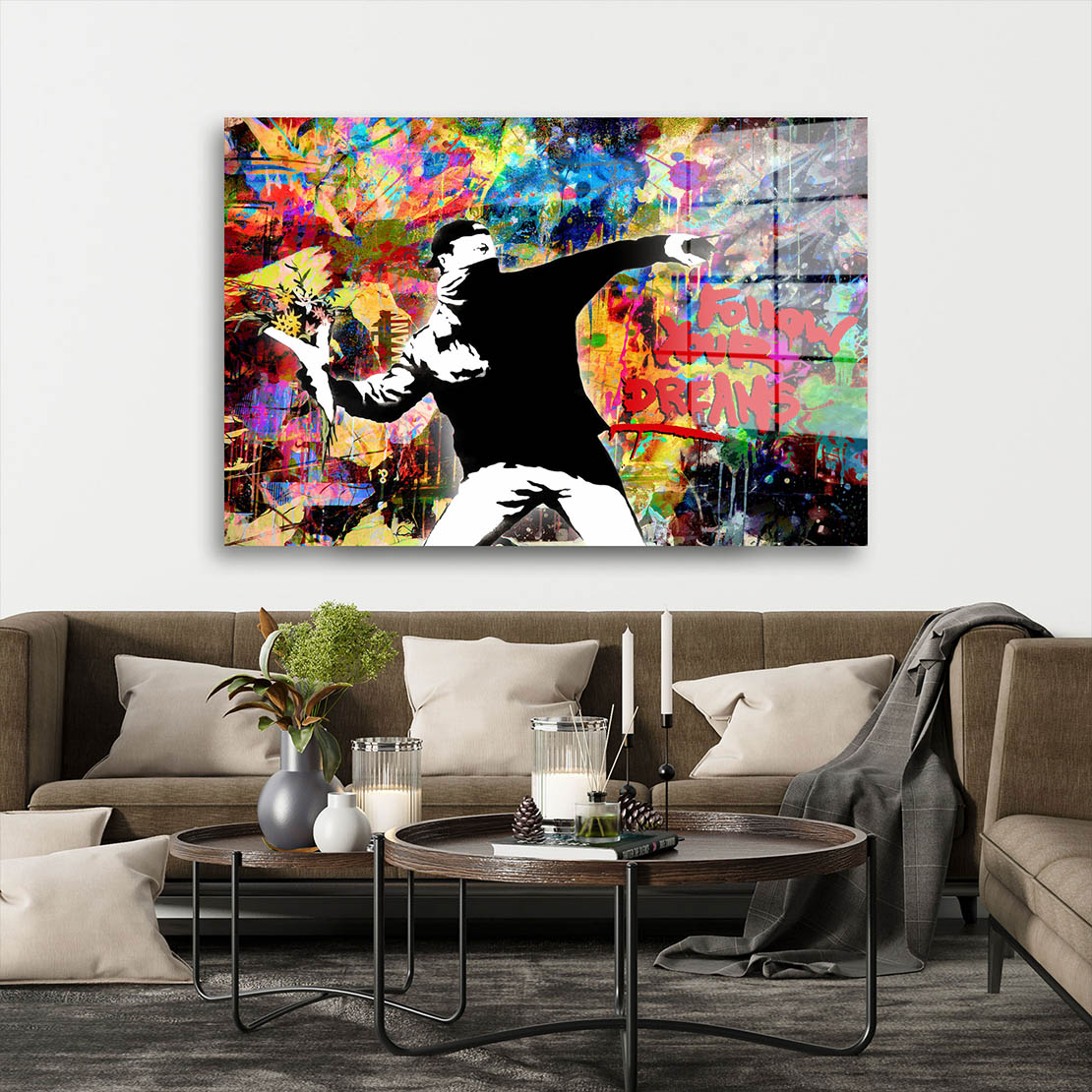 Pop Art Rebell Dreams Street Art Acrylglasbild Wandbild Bild Wanddeko Wohnzimmer XL