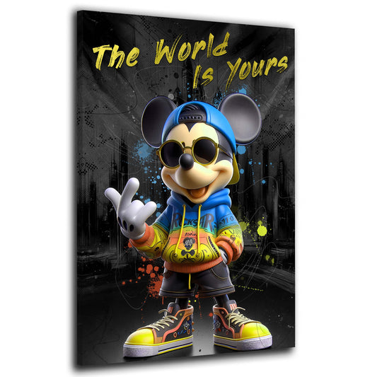 Pop Art Maus Motivation Design Wandbild Leinwandbild Kunstdruck XL Wanddeko