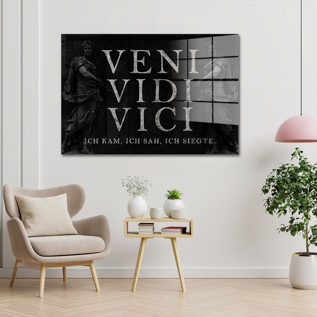 Veni Vidi Vici Acrylglasbild Wandbild Bild Wanddeko Wohnzimmer XL