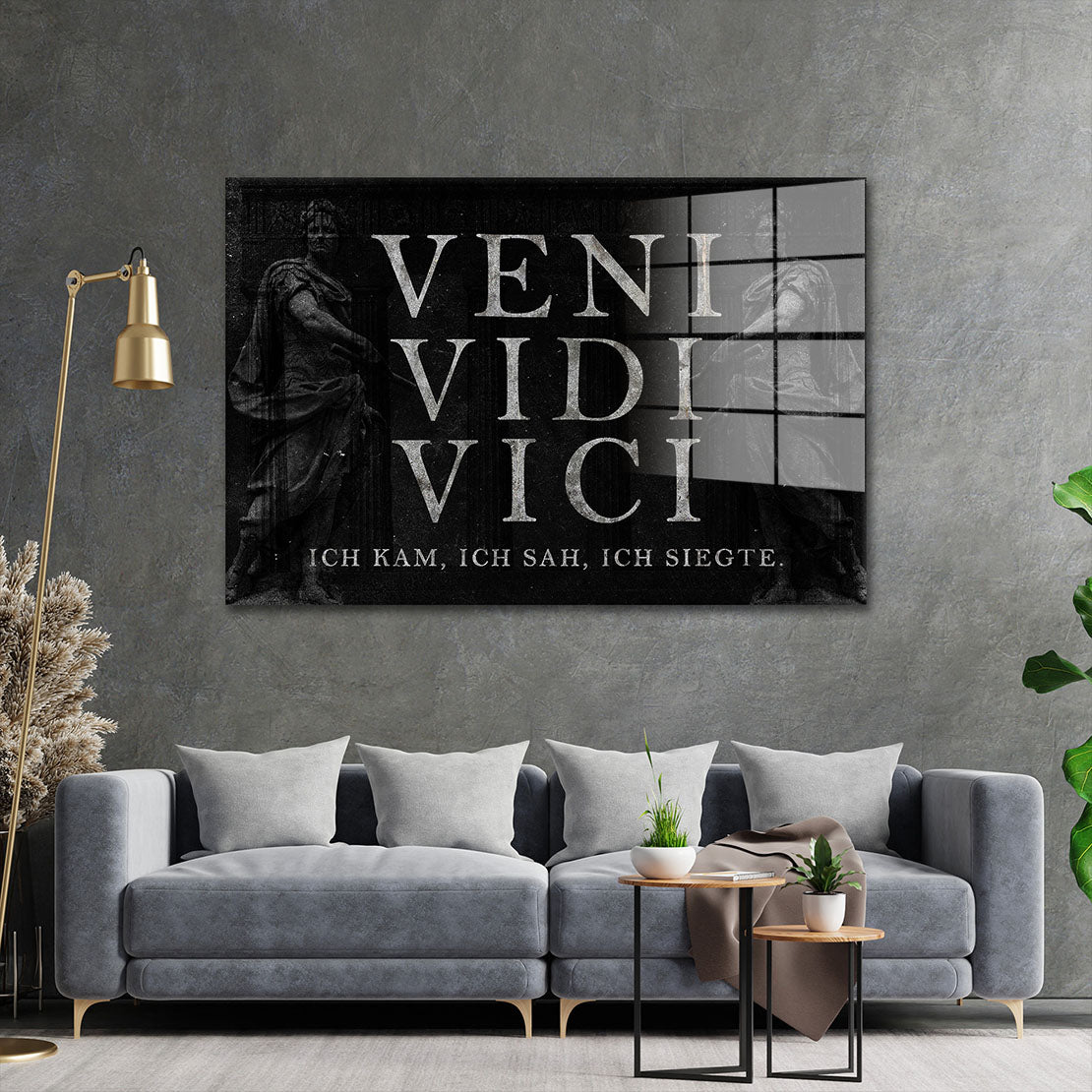 Veni Vidi Vici Acrylglasbild Wandbild Bild Wanddeko Wohnzimmer XL