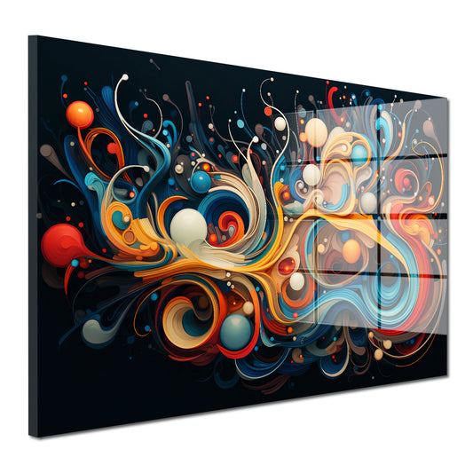 Abstrakt Black Colour Acrylglasbild Wandbild Bild Wanddeko Wohnzimmer XL