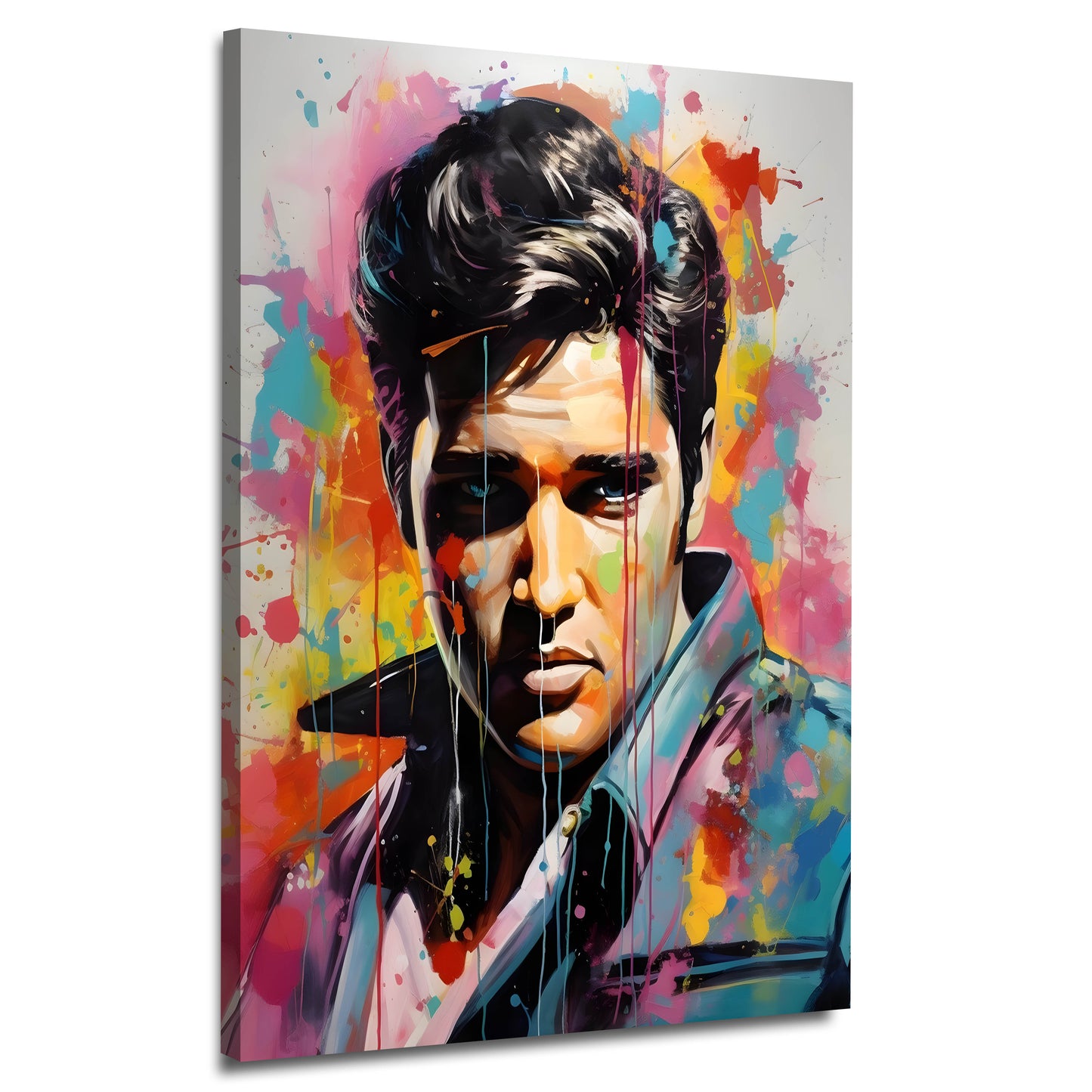 Pop Art Style Musiker abstrakt Leinwandbild Wandbild Kunstdruck XL Wanddeko