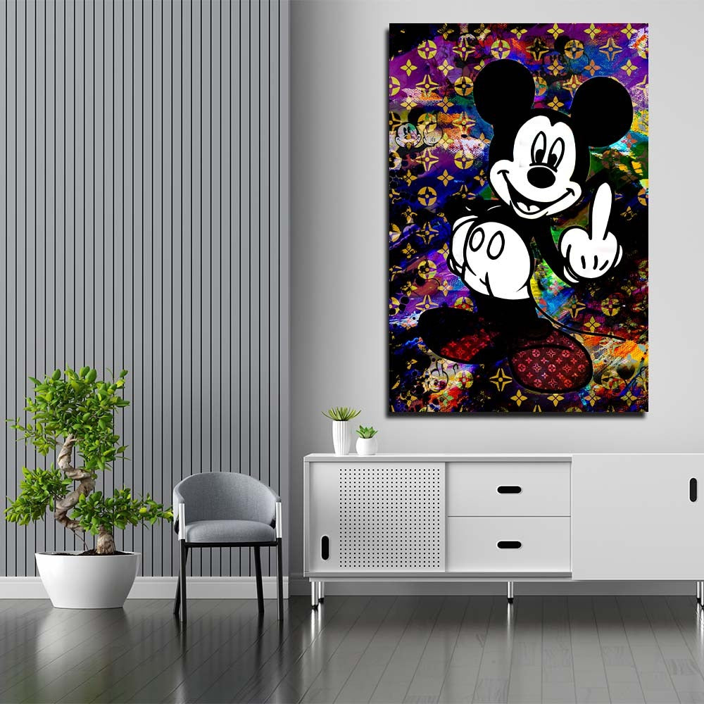 Pop Art Luxury Mouse Wandbild Leinwandbild Kunstdruck XL Wanddeko