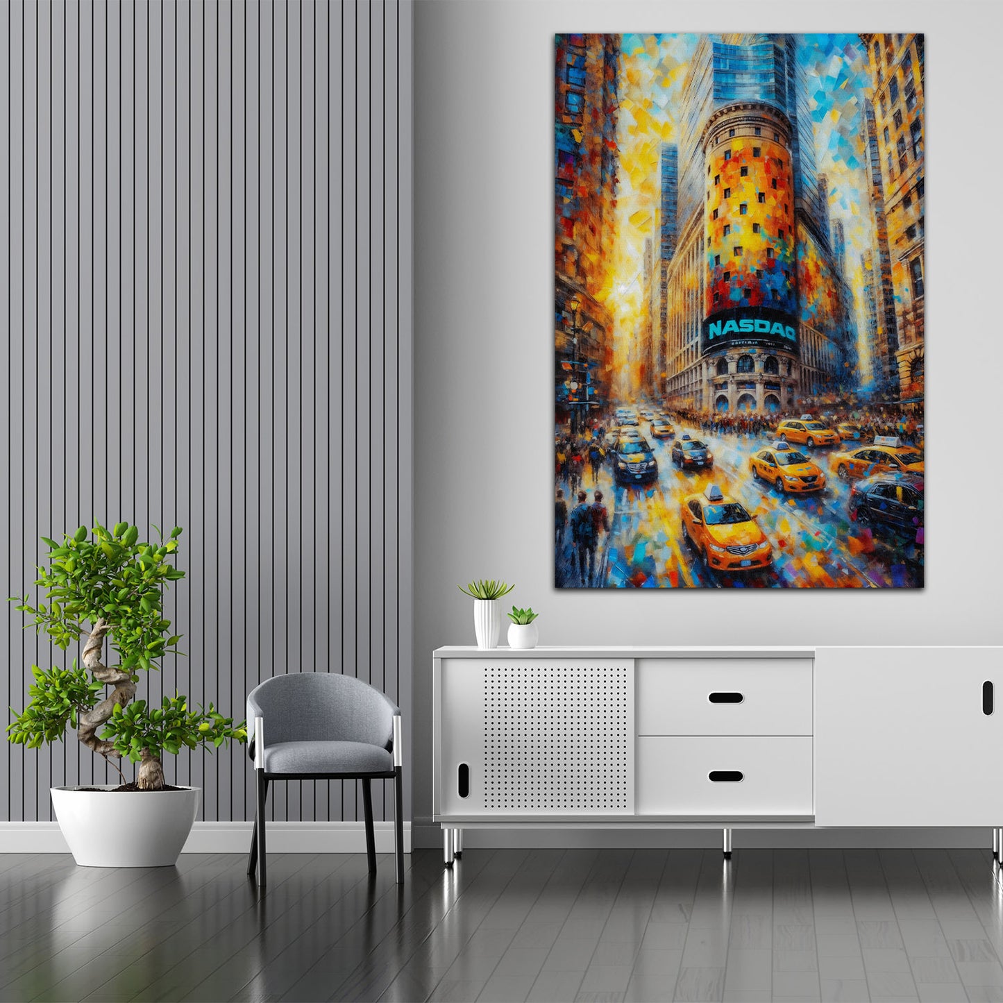 New York Wall Street Börse moderne Stadt Szene Wandbild Leinwandbild Deko