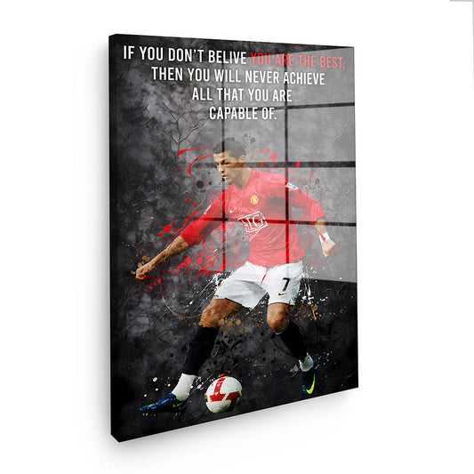 Zitat Fußball Star Sport Acrylglasbild Wandbild Bild Wanddeko Wohnzimmer XL