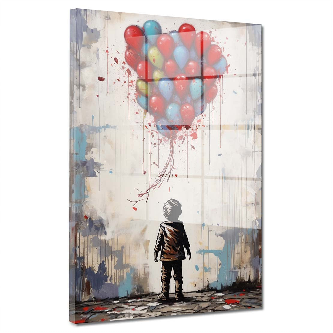 Abstrakt kleiner Junge Acrylglasbild Wandbild Bild Wanddeko Wohnzimmer XL