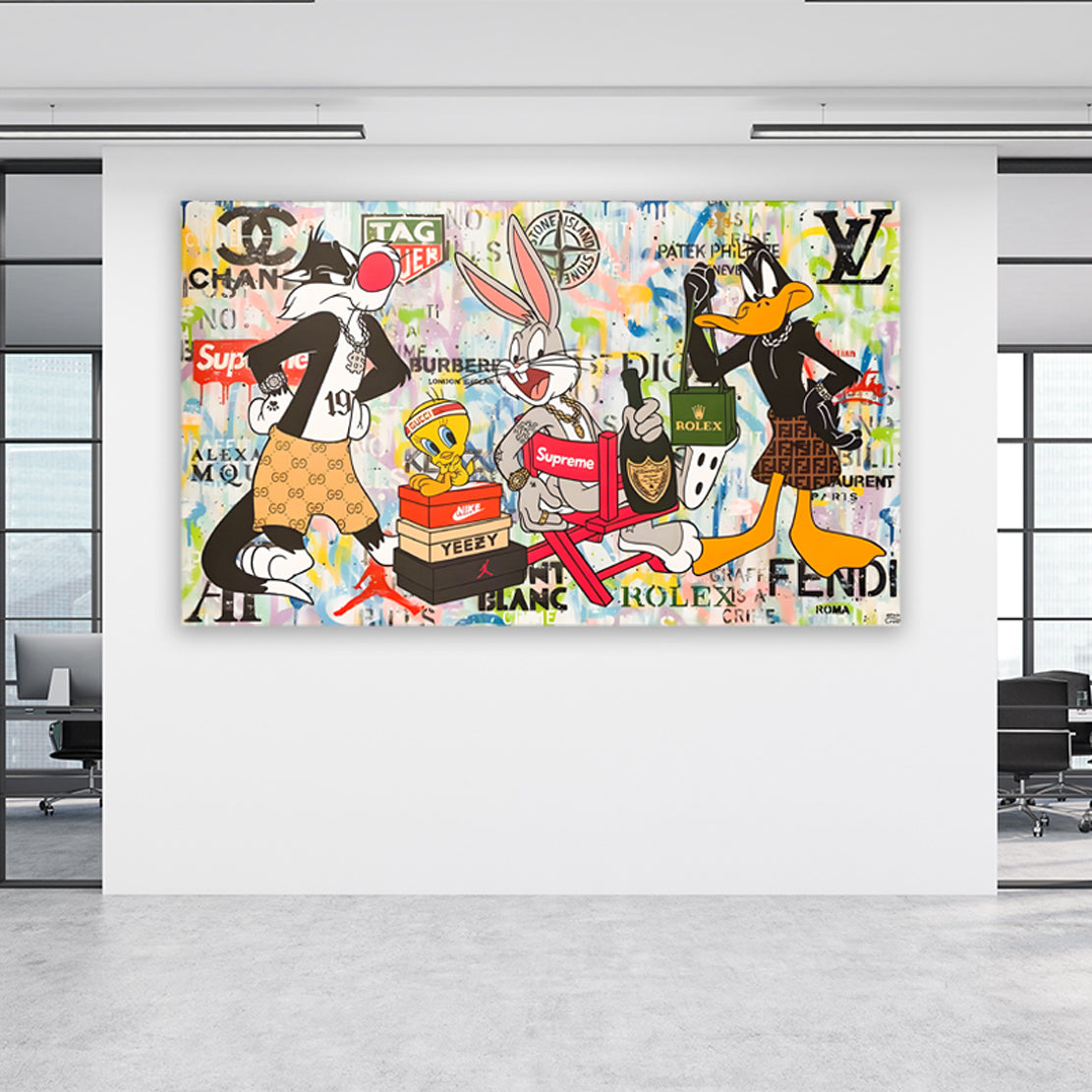 Luxury Pop Art Comic Leinwandbild Wandbild Kunstdruck XL Wanddeko