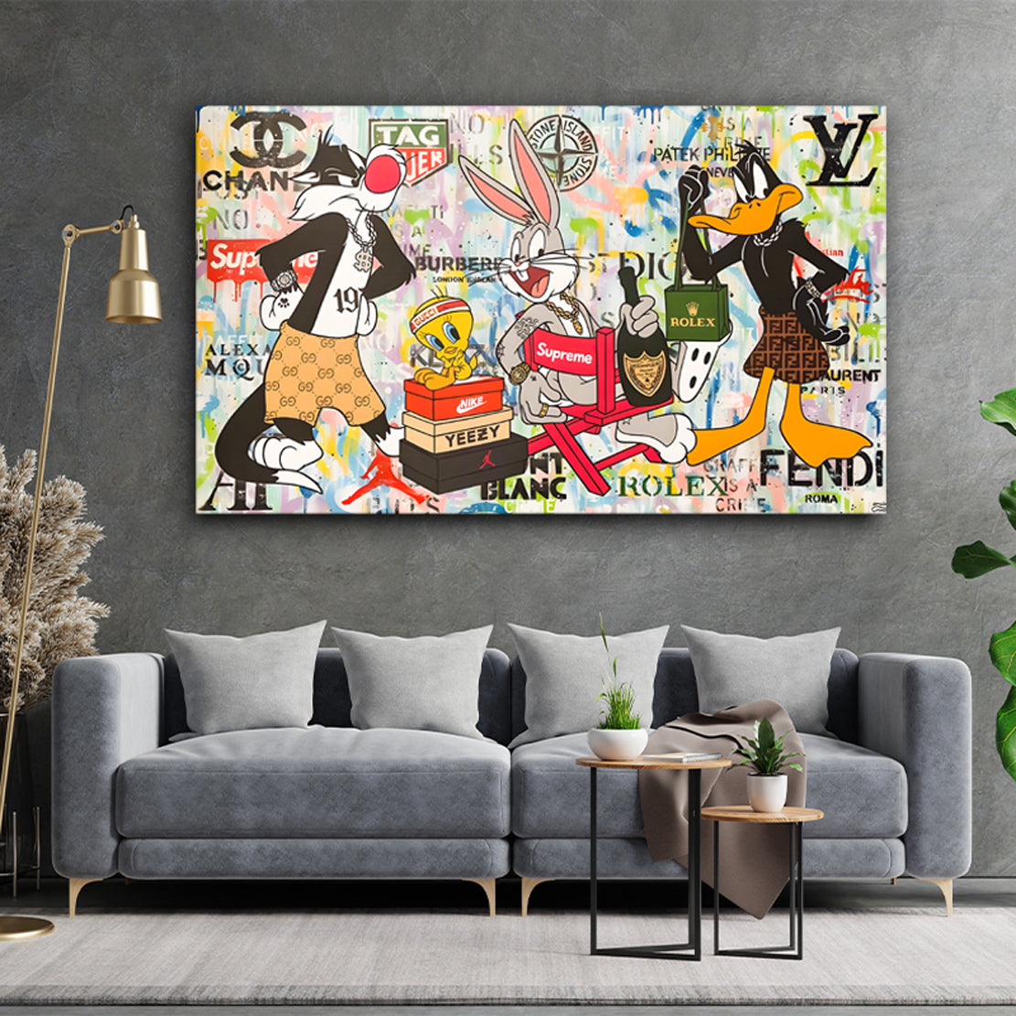 Luxury Pop Art Comic Leinwandbild Wandbild Kunstdruck XL Wanddeko
