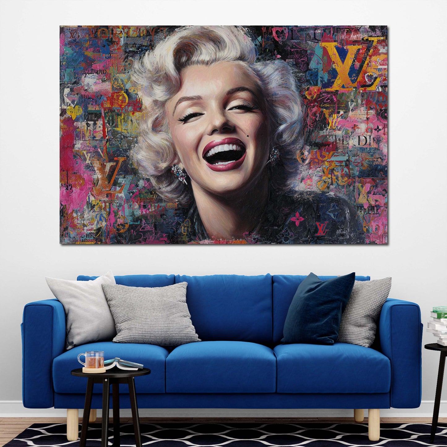 Pop Art Ikone Luxury Collage Wandbild Leinwandbild Kunstdruck XL Wanddeko
