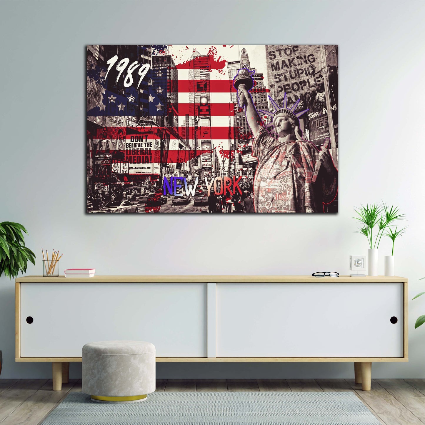 Pop Art New York USA Wandbild Leinwandbild Kunstdruck XL Wanddeko
