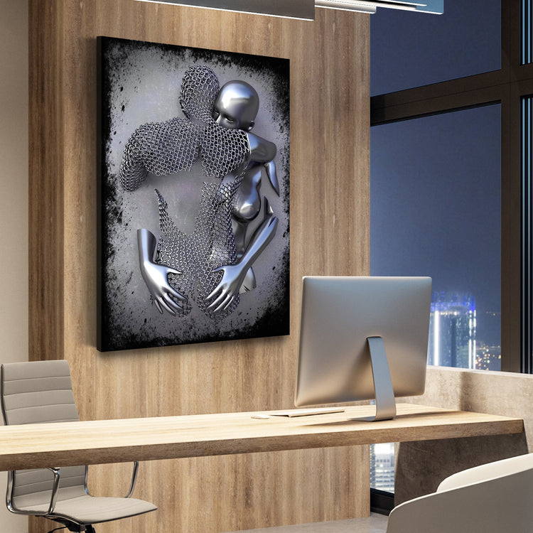 Metallfiguren Wandbilder abstrakt