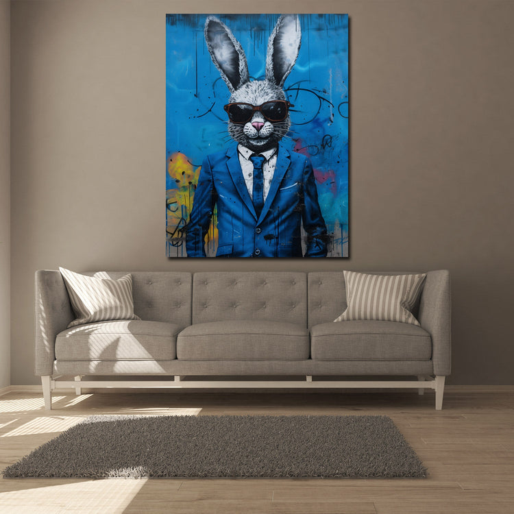 Tiere im Anzug Pop Art Wandbilder – Humor & Stil auf Leinwand