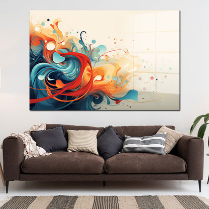 Abstract Colour Lines Acrylglasbild Wandbild Bild Wanddeko Wohnzimmer XL