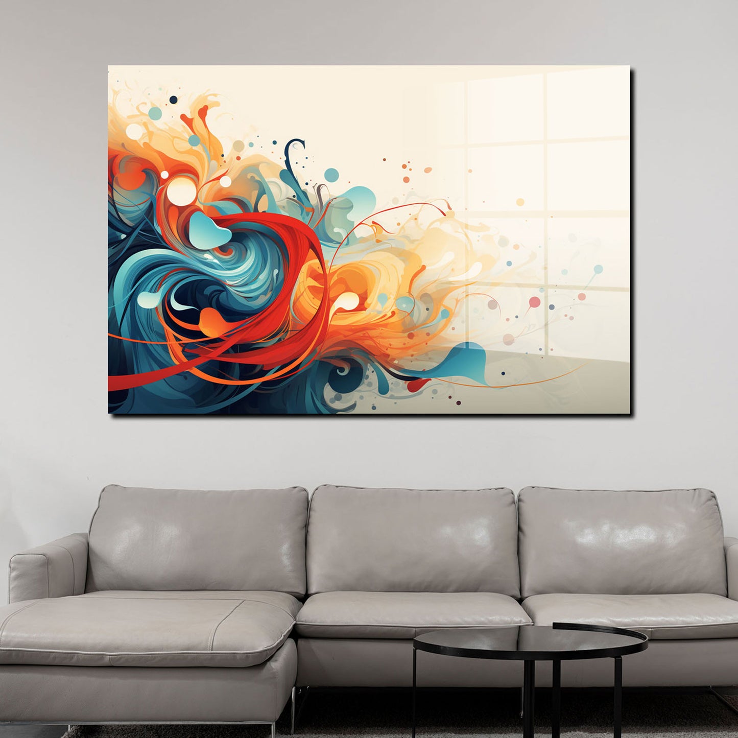 Abstract Colour Lines Acrylglasbild Wandbild Bild Wanddeko Wohnzimmer XL