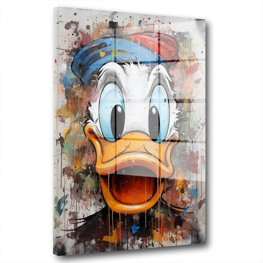 Abstrakt Duck Porträt Acrylglasbild Wandbild Bild Wanddeko Wohnzimmer XL