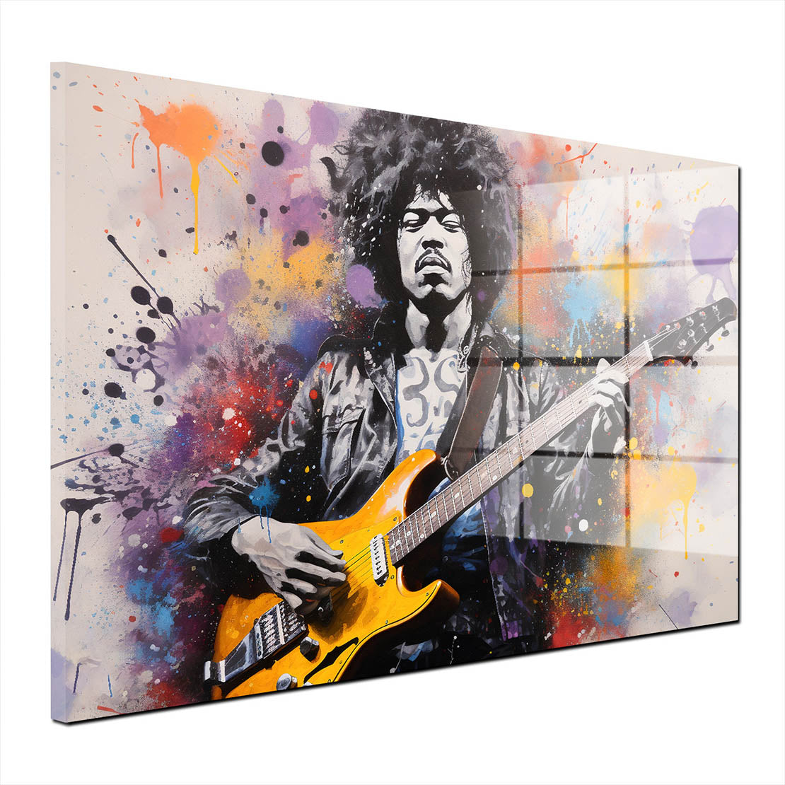 Abstrakt Hendrix Legacy Acrylglasbild Wandbild Bild Wanddeko Wohnzimmer XL