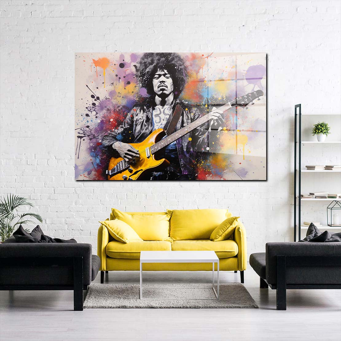 Abstrakt Hendrix Legacy Acrylglasbild Wandbild Bild Wanddeko Wohnzimmer XL