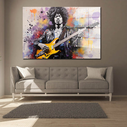 Abstrakt Hendrix Legacy Acrylglasbild Wandbild Bild Wanddeko Wohnzimmer XL