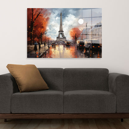 Abstrakt Paris Eiffelturm Acrylglasbild Wandbild Bild Wanddeko Wohnzimmer XL