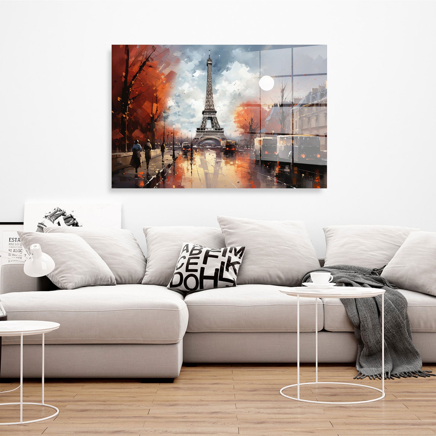 Abstrakt Paris Eiffelturm Acrylglasbild Wandbild Bild Wanddeko Wohnzimmer XL