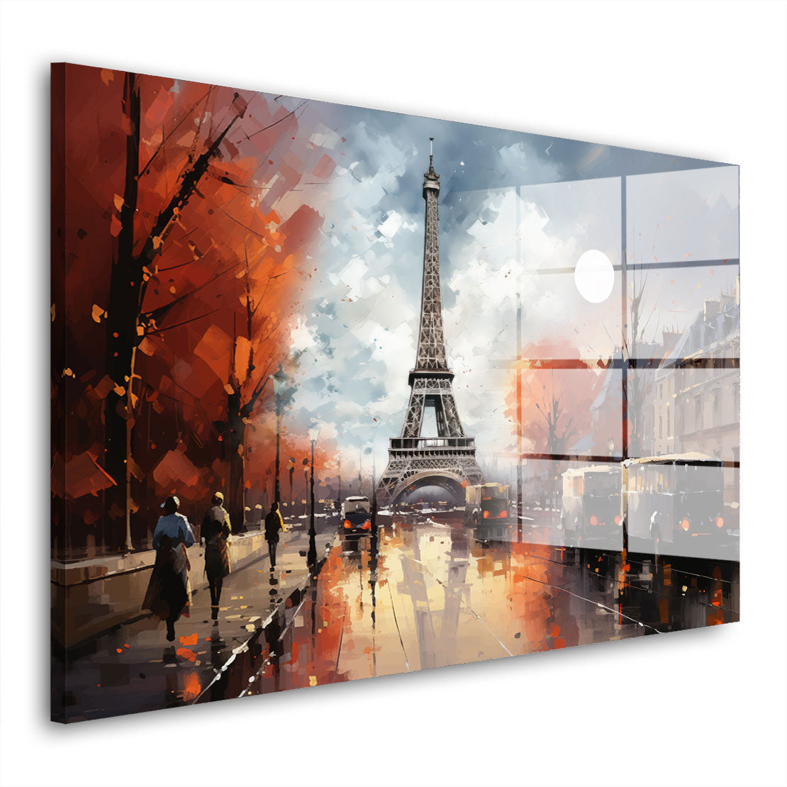 Abstrakt Paris Eiffelturm Acrylglasbild Wandbild Bild Wanddeko Wohnzimmer XL