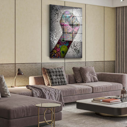 Abstrakt Street Art Faust Acrylglasbild Wandbild Bild Wanddeko Wohnzimmer XL