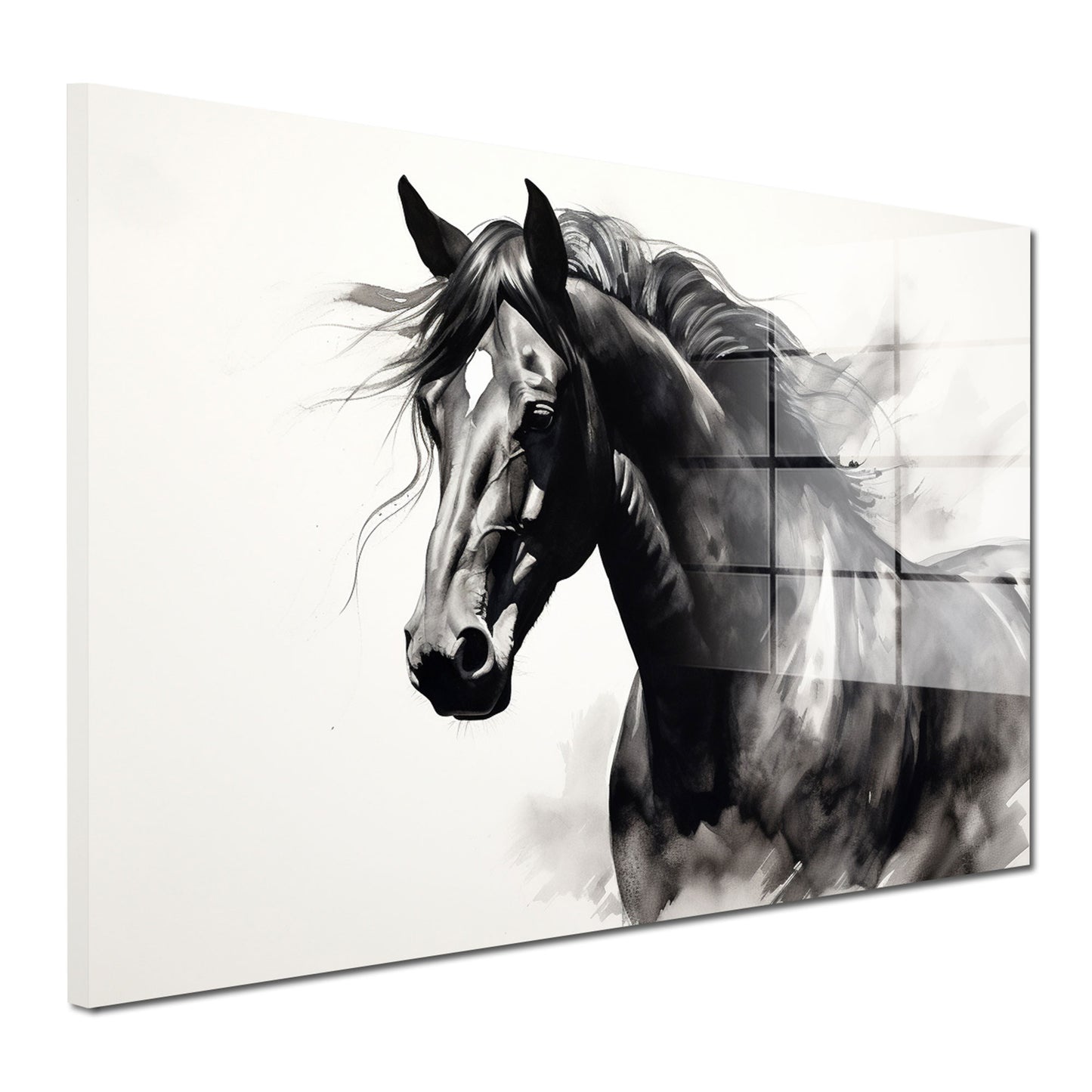 Abstrakt schönes Pferd Acrylglasbild Wandbild Bild Wanddeko Wohnzimmer XL