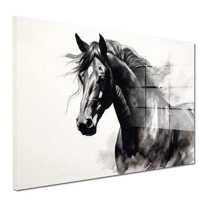 Abstrakt schönes Pferd Acrylglasbild Wandbild Bild Wanddeko Wohnzimmer XL