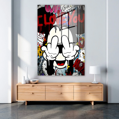 Pop Art Mickey Acrylglasbild Wandbild Bild Wanddeko Wohnzimmer XL