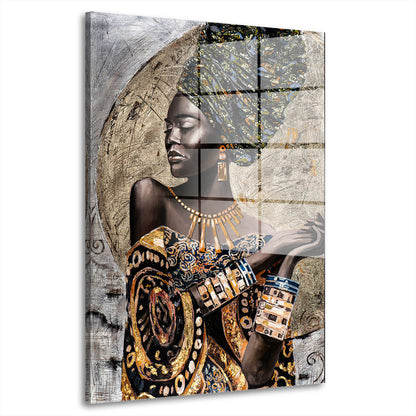 Afrikanische Frau African Beauty Acrylglasbild Wandbild Bild Wanddeko Wohnzimmer XL