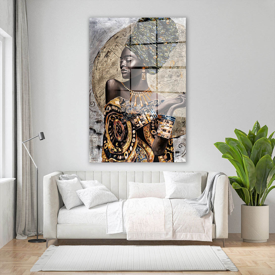 Afrikanische Frau African Beauty Acrylglasbild Wandbild Bild Wanddeko Wohnzimmer XL