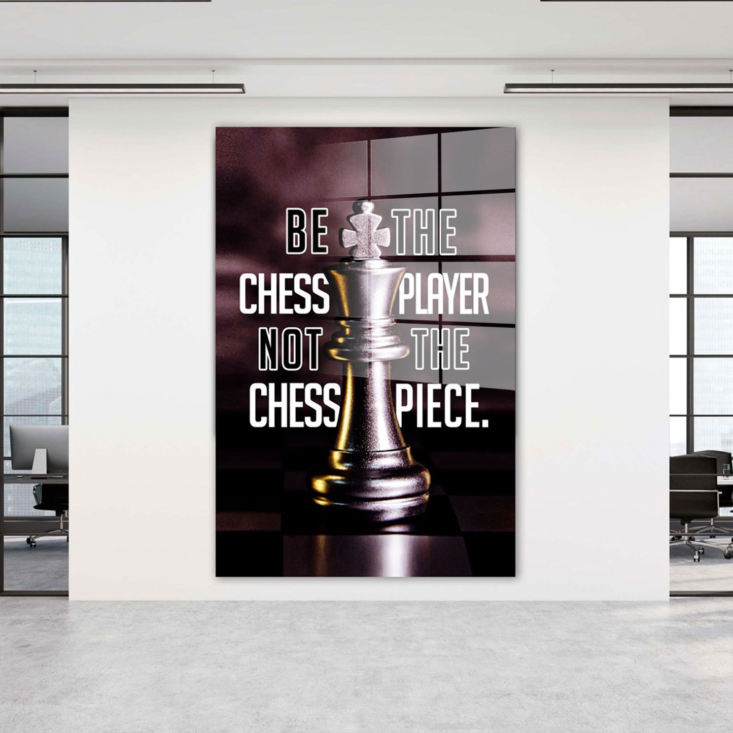 Always Be The Chess Player Mindset Acrylglasbild Wandbild Bild Wanddeko XL