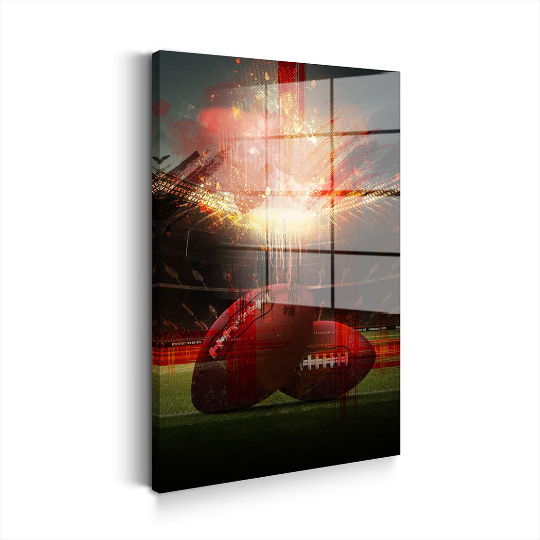 American Football Stadion Acrylglasbild Wandbild Bild Wanddeko Wohnzimmer XL