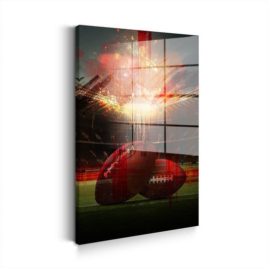 American Football Stadion Acrylglasbild Wandbild Bild Wanddeko Wohnzimmer XL