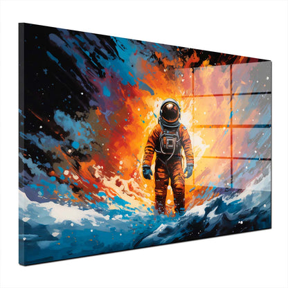 Astronaut Weltraum Acrylglasbild Wandbild Bild Wanddeko Wohnzimmer XL