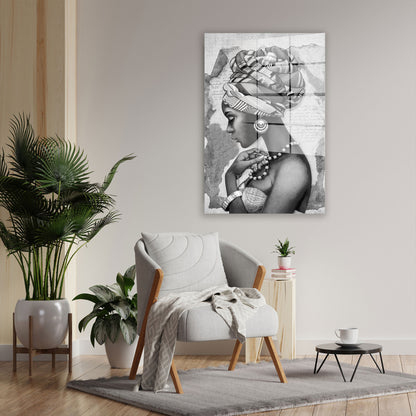 Beautiful African Women Acrylglasbild Wandbild Bild Wanddeko Wohnzimmer XL