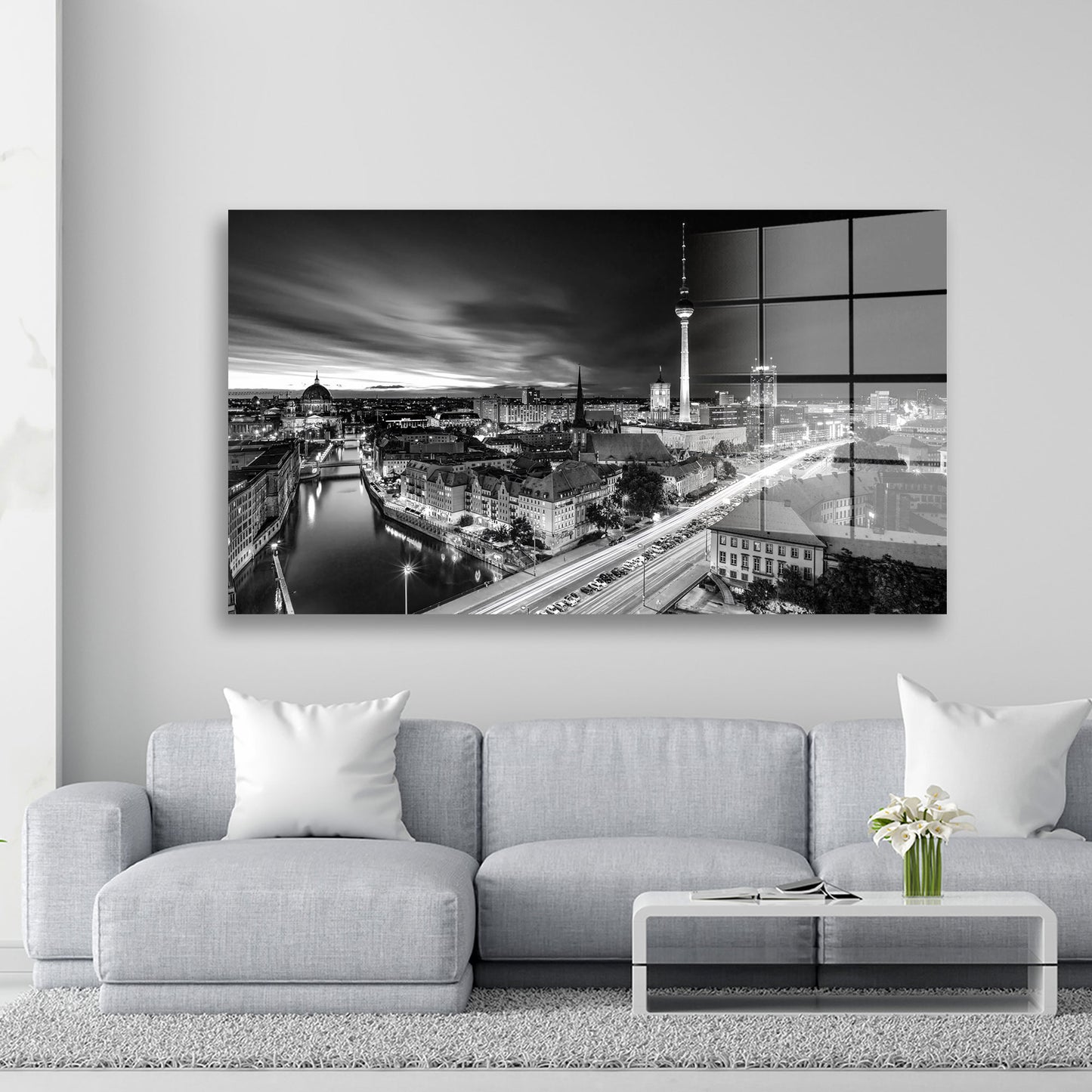 Beautiful Berlin Skyline Acrylglasbild Wandbild Bild Wanddeko Wohnzimmer XL