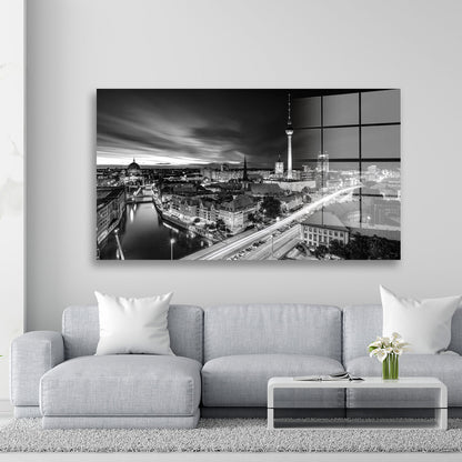 Beautiful Berlin Skyline Acrylglasbild Wandbild Bild Wanddeko Wohnzimmer XL