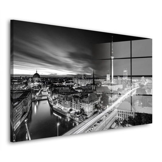 Beautiful Berlin Skyline Acrylglasbild Wandbild Bild Wanddeko Wohnzimmer XL