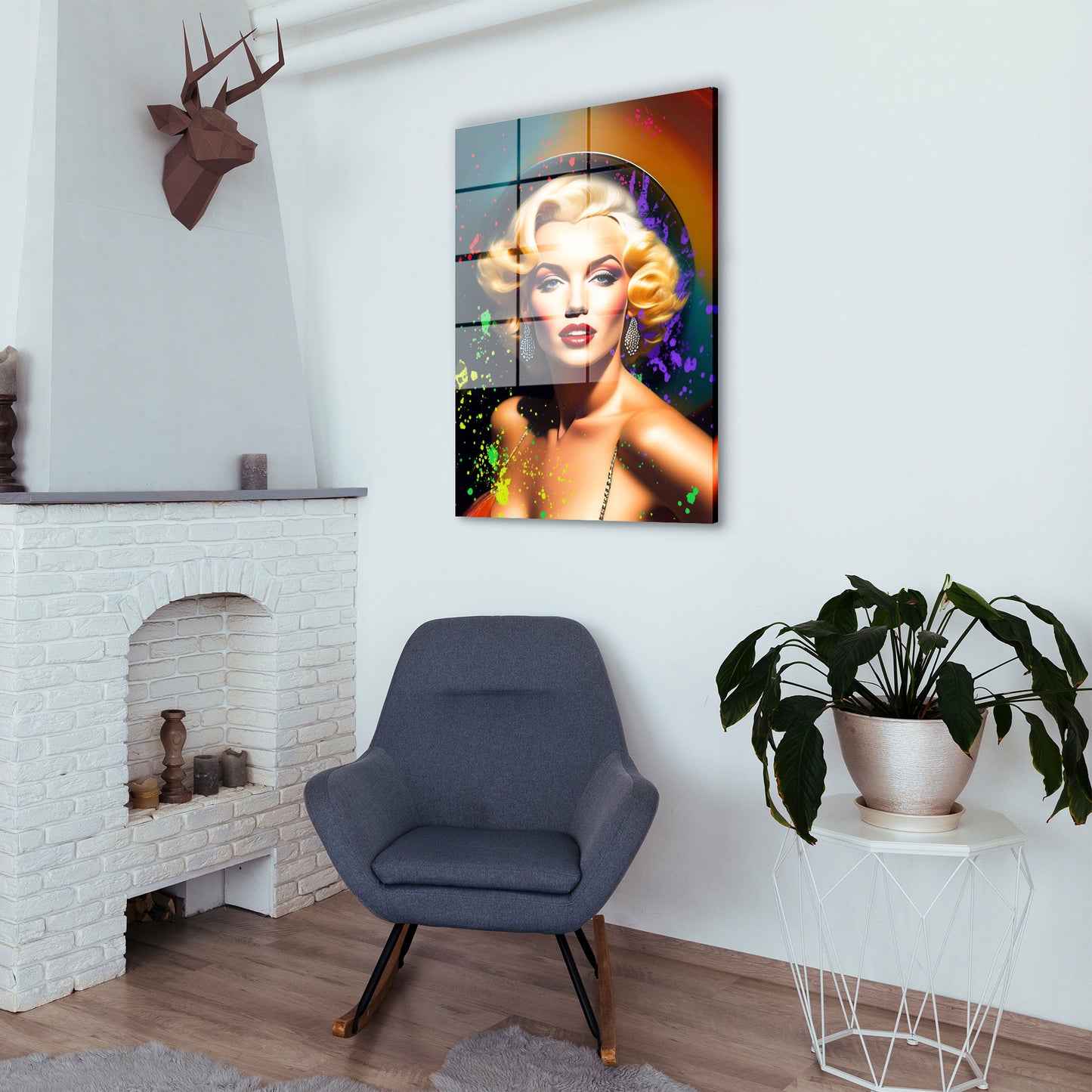 Beautiful Marilyn Pop Art Acrylglasbild Wandbild Bild Wanddeko Wohnzimmer XL