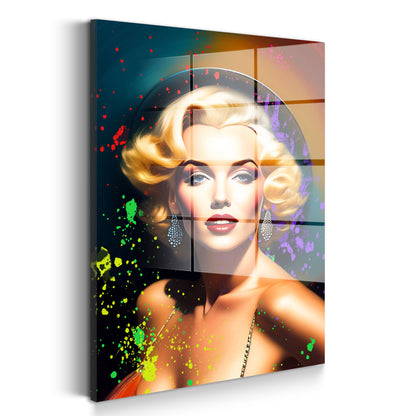 Beautiful Marilyn Pop Art Acrylglasbild Wandbild Bild Wanddeko Wohnzimmer XL