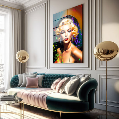 Beautiful Marilyn Pop Art Acrylglasbild Wandbild Bild Wanddeko Wohnzimmer XL