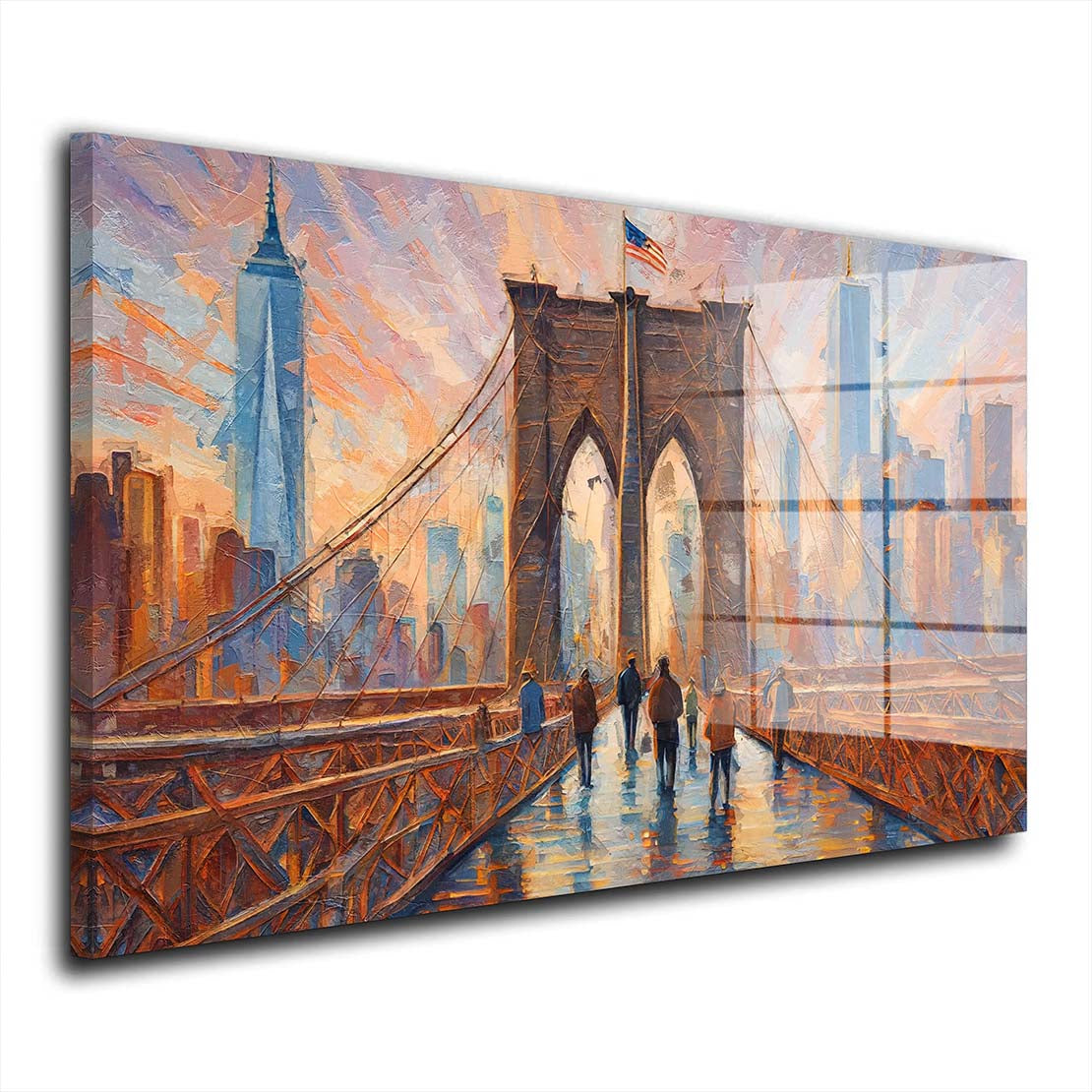 Brücke New York USA Acrylglasbild Wandbild Bild Wanddeko Wohnzimmer XL