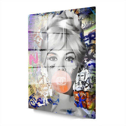 Chewing Gum Brigitte Acrylglasbild Wandbild Bild Wanddeko Wohnzimmer XL