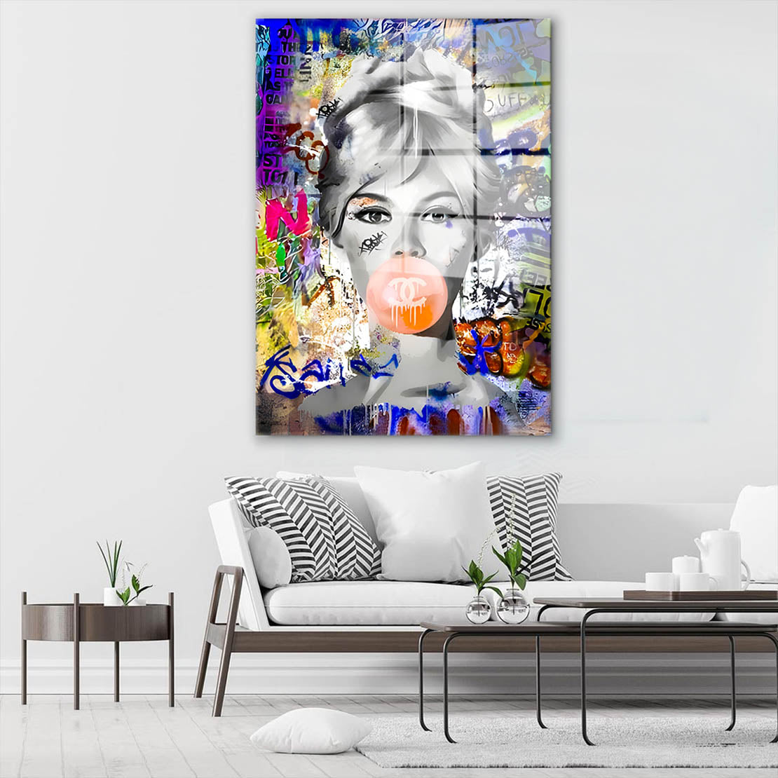 Chewing Gum Brigitte Acrylglasbild Wandbild Bild Wanddeko Wohnzimmer XL