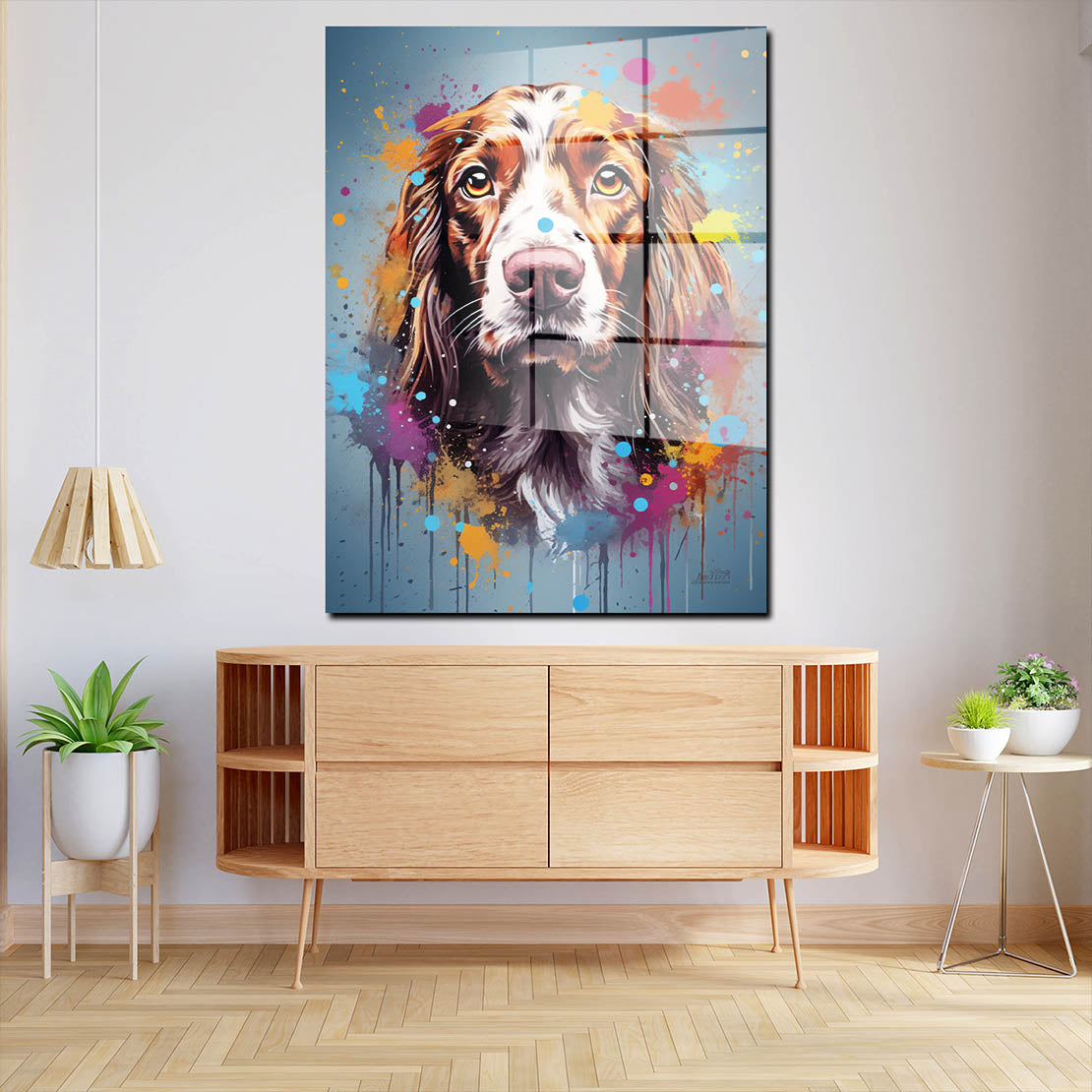 Cocker Spaniel Pop Art Acrylglasbild Wandbild Bild Wanddeko Wohnzimmer XL